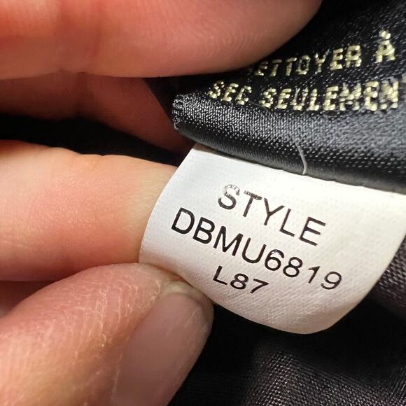 Dana Buchman 100% Silk Zip Up Fitted Peplum Shell Top Blouse Dark Brown Size 8 - Picture 7 of 8